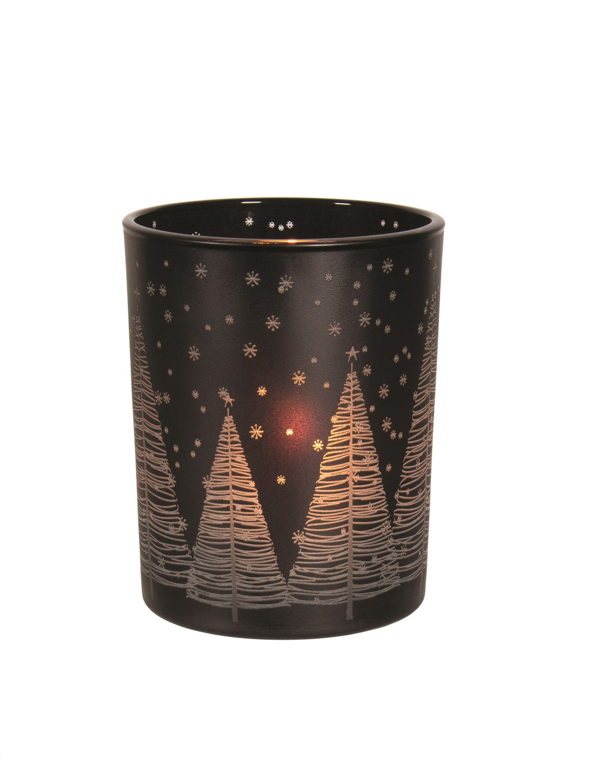 Black and White Tree Votive Holder