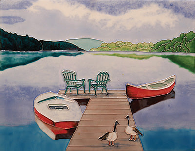 Visitors on the Dock Tile