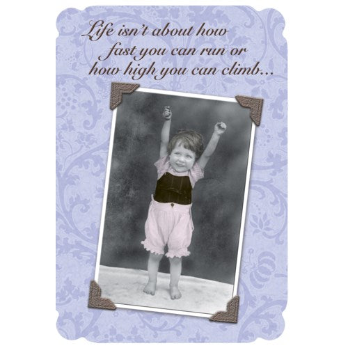 Girl with arms in the air-Encouragement Card