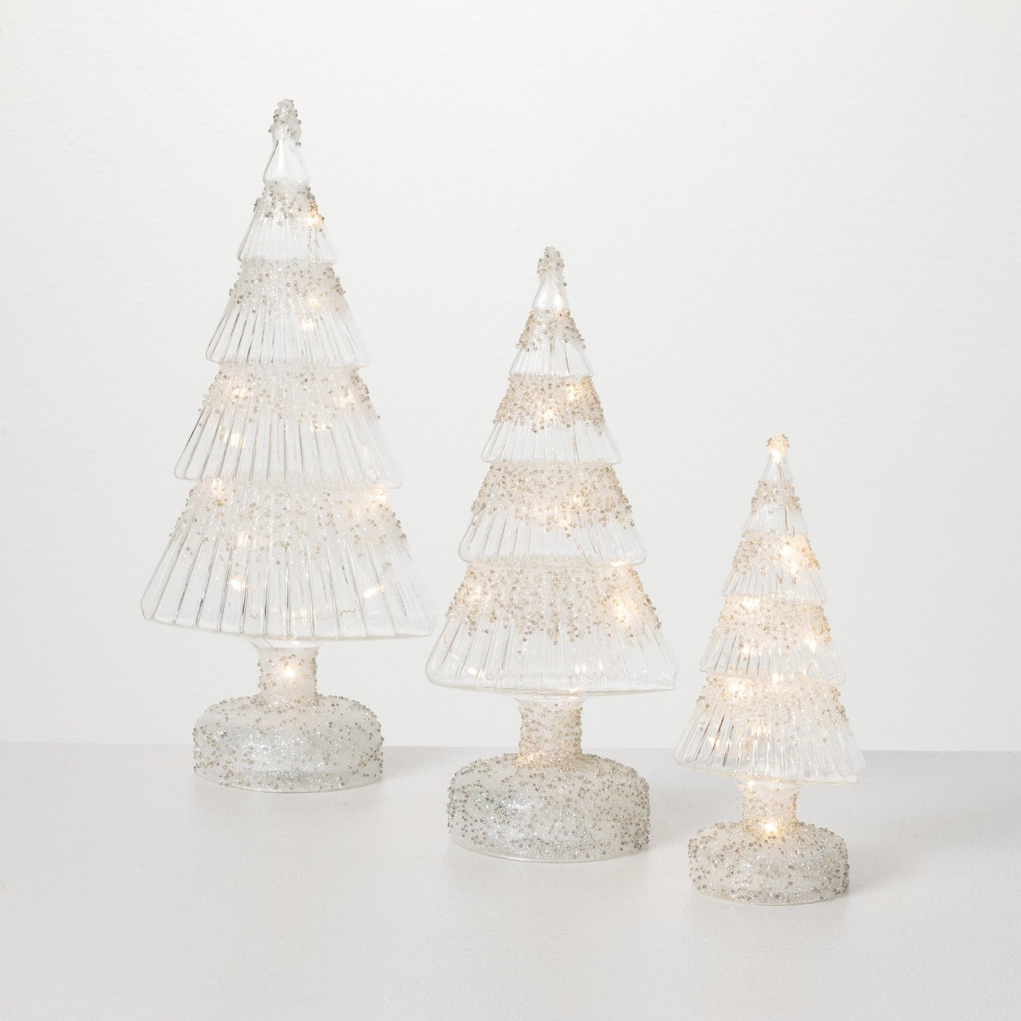 Lighted Glass Trees LED (Assorted Sizes)
