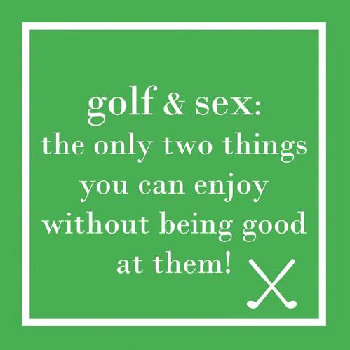 Funny Napkins... two things you can enjoy without being good at them!