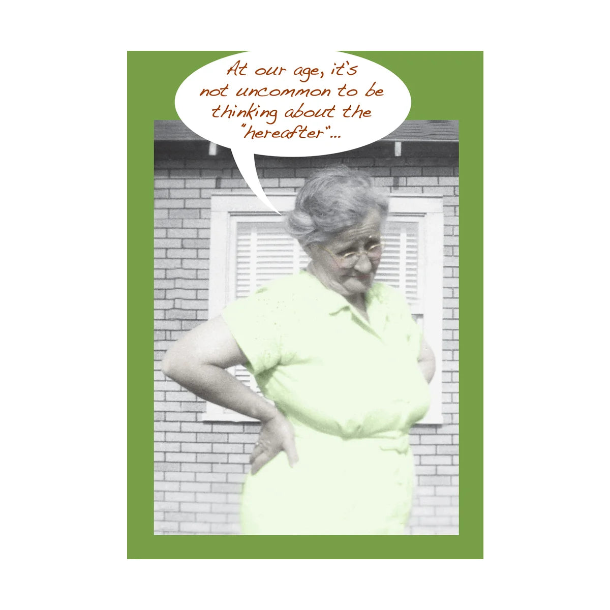 Woman Peering Over Bifocals Birthday Card