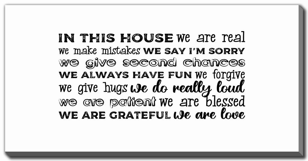 House Rules Print 20" x 40"