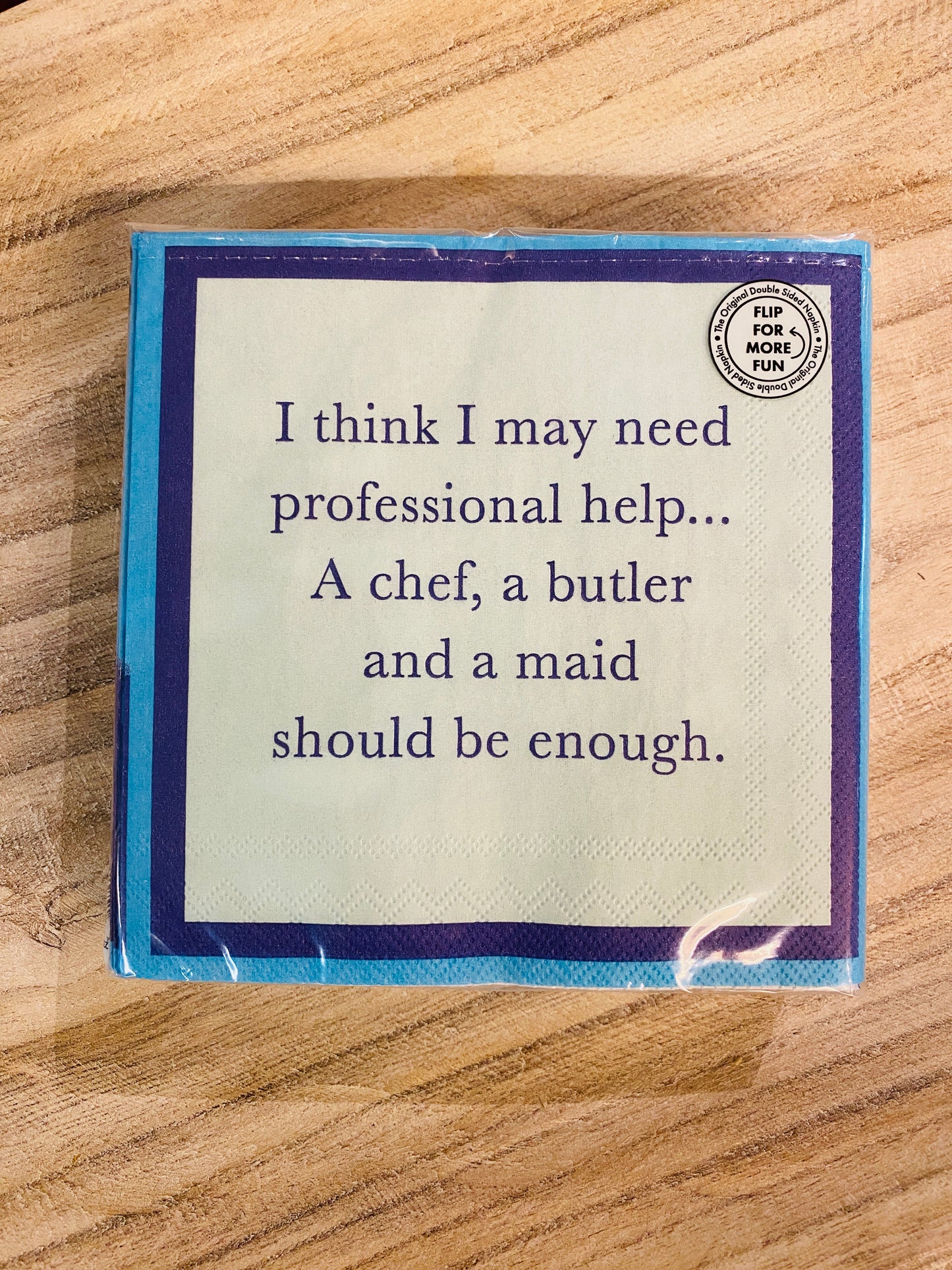 Humorous Reversible Cocktail Napkins DOB