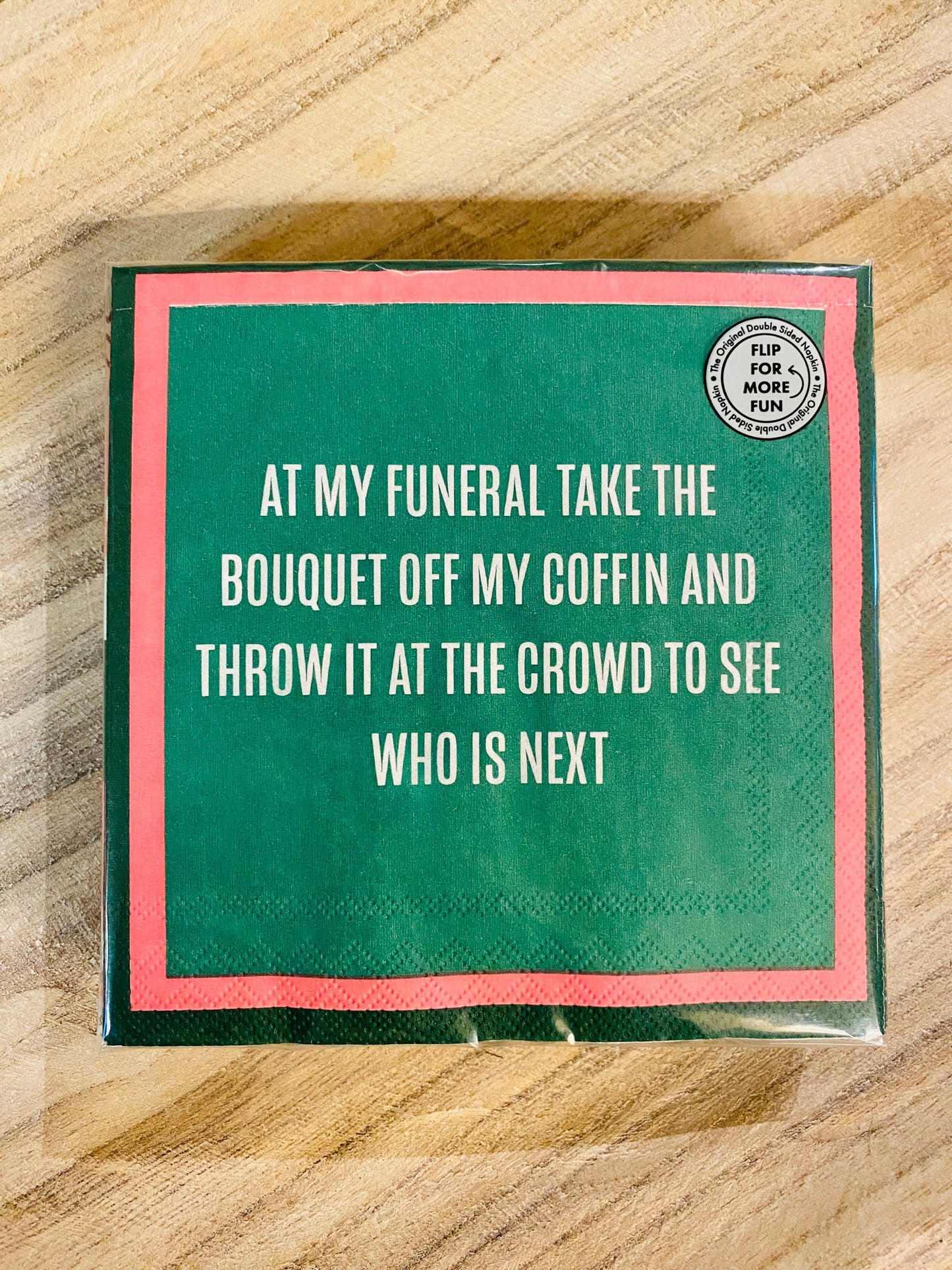 Humorous Reversible Cocktail Napkin True Friend