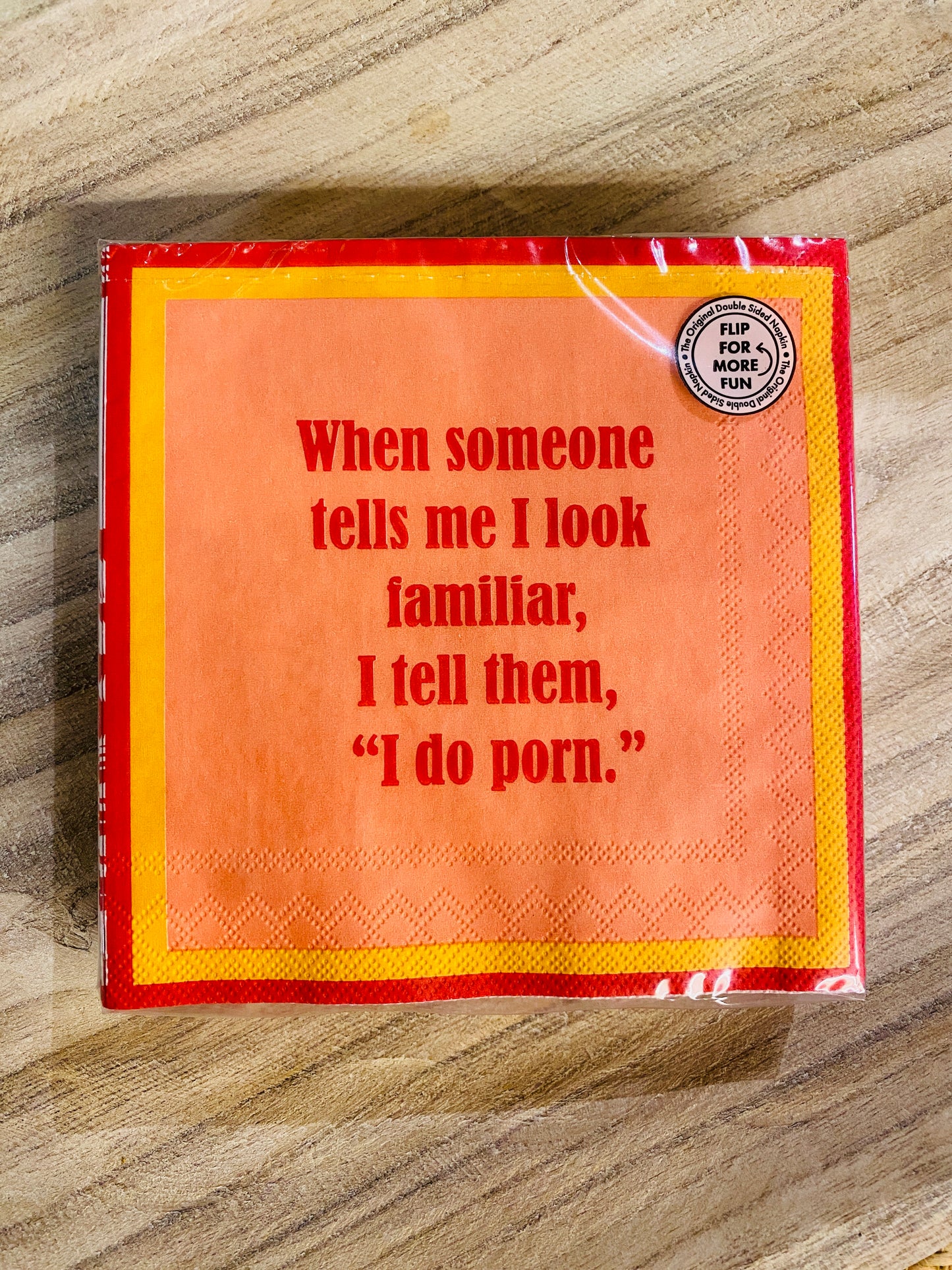 Humorous Reversible Cocktail Napkin Roll My Eyes