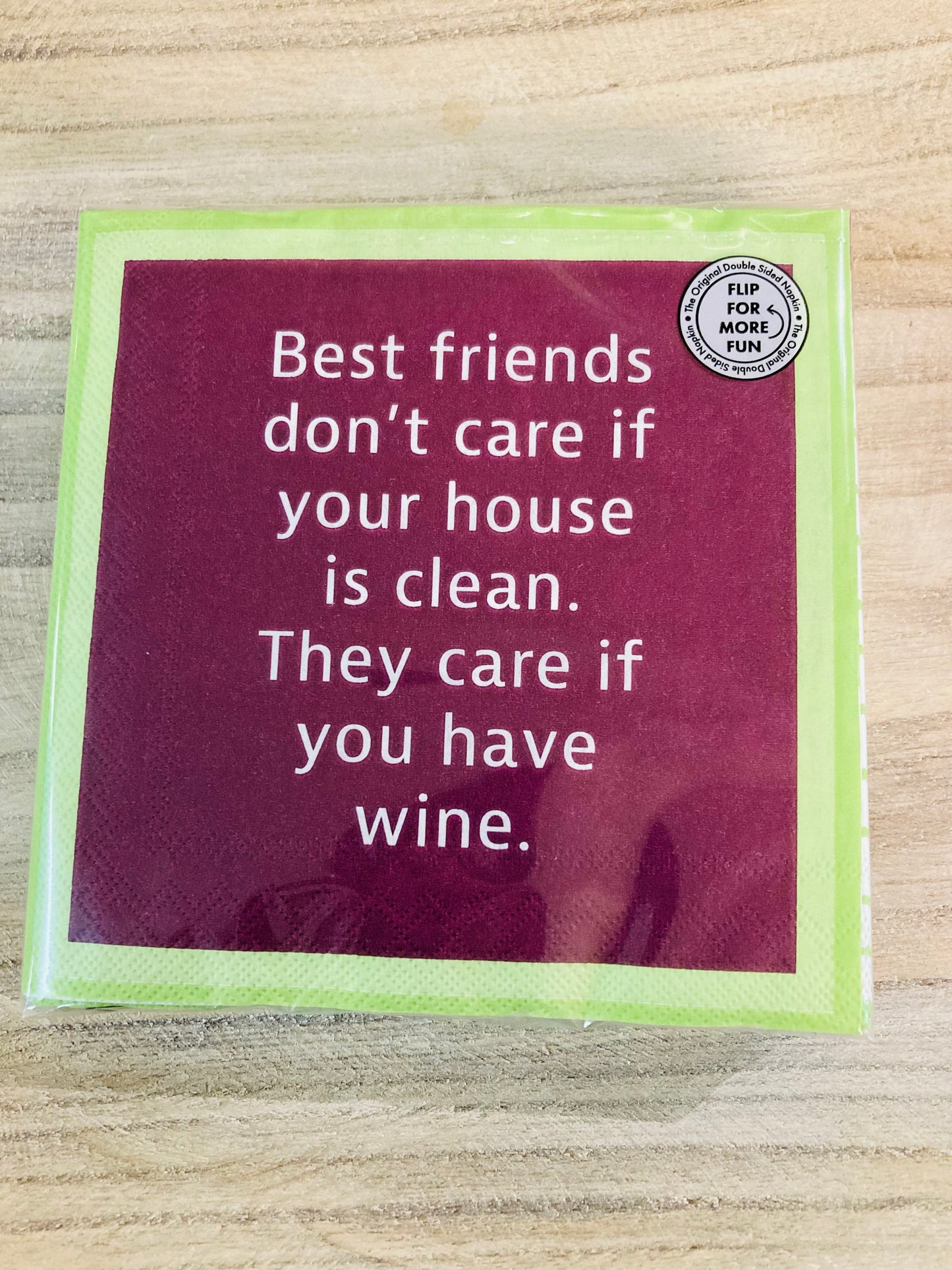 Humorous Cocktail Napkins Best Friends