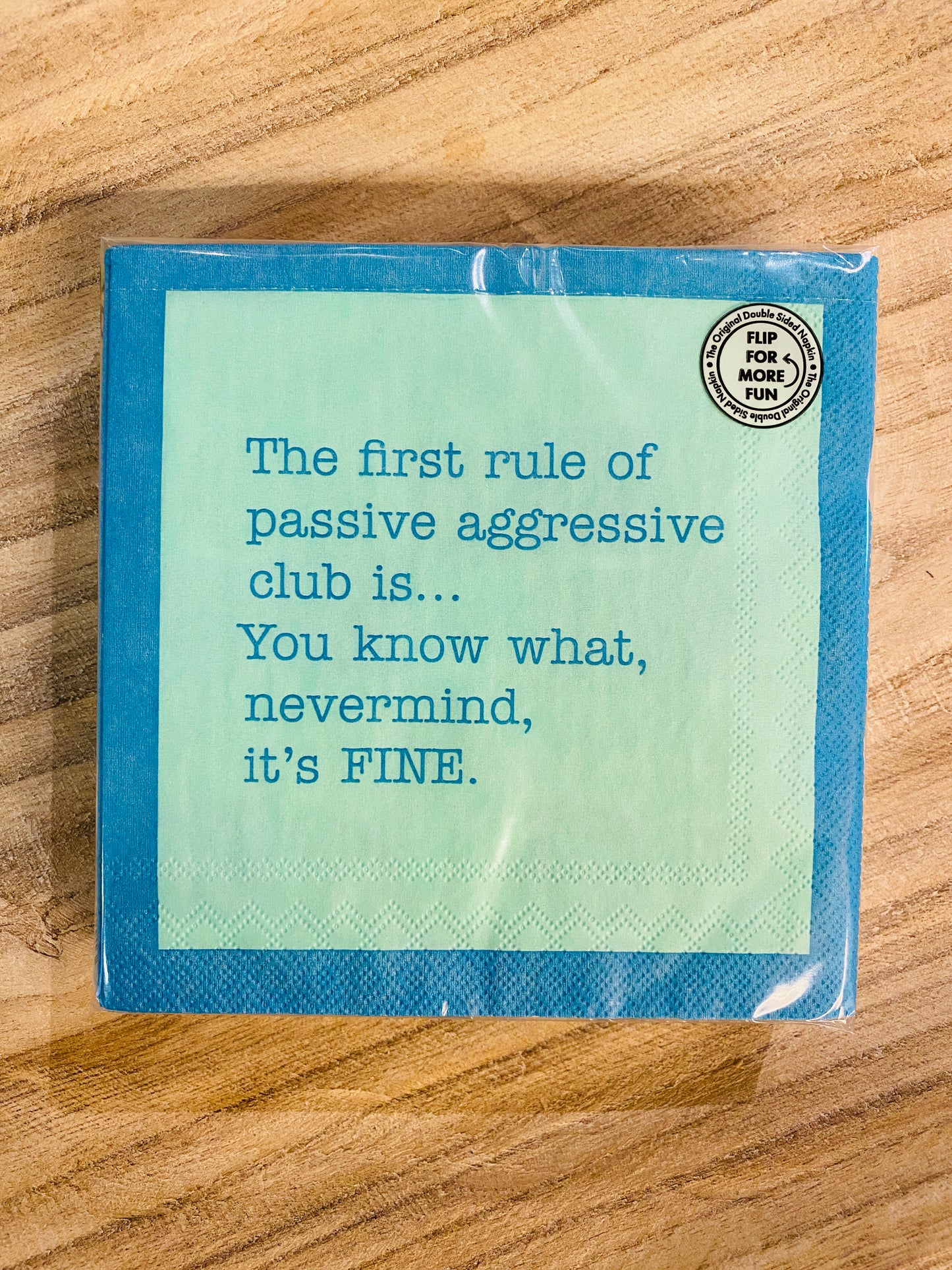 Humorous Reversible Cocktail Napkin Shouldn't Say That