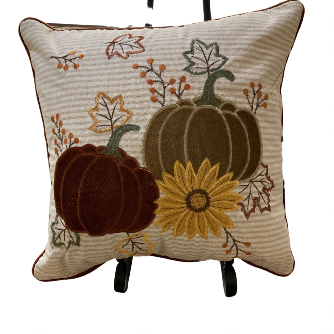 Pumpkin and Sunflower Cushion - Joshua & Company
