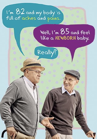 Old Men with Canes-Birthday Card