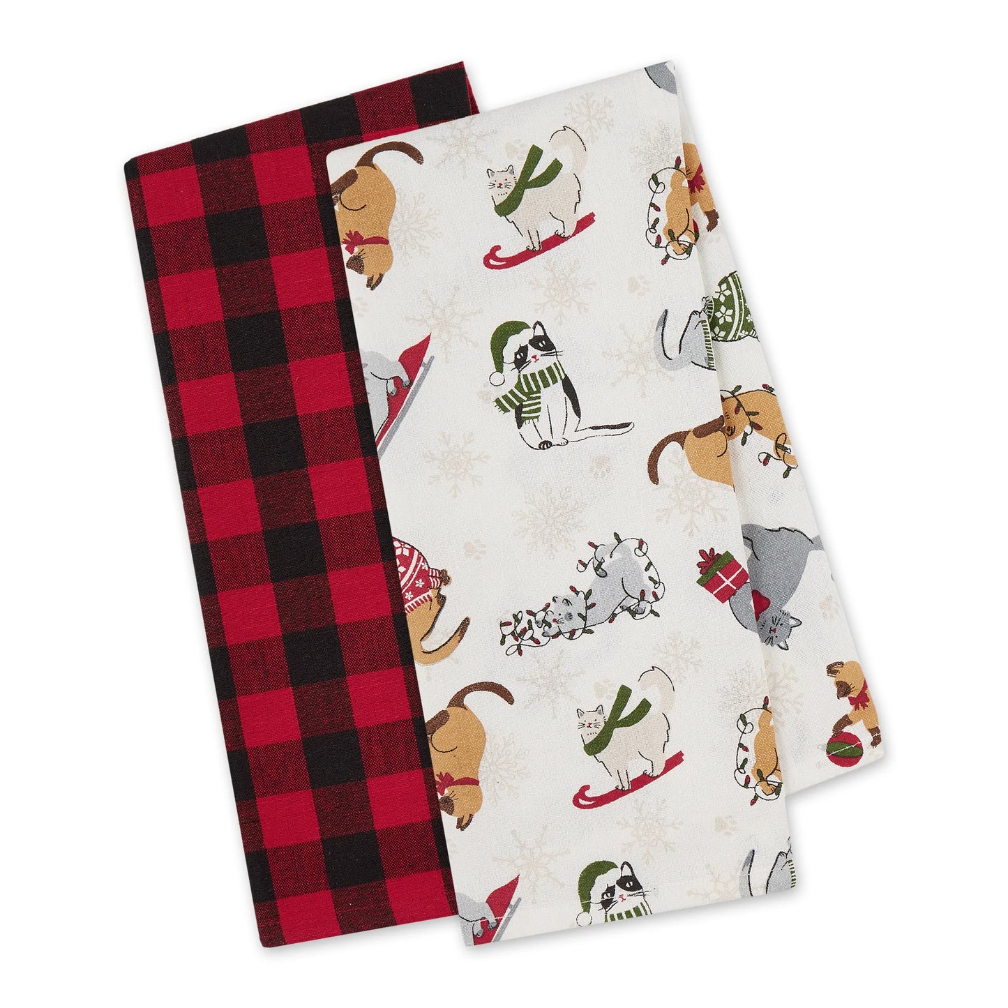 Meowy Christmas Tea Towel (Set of 2)
