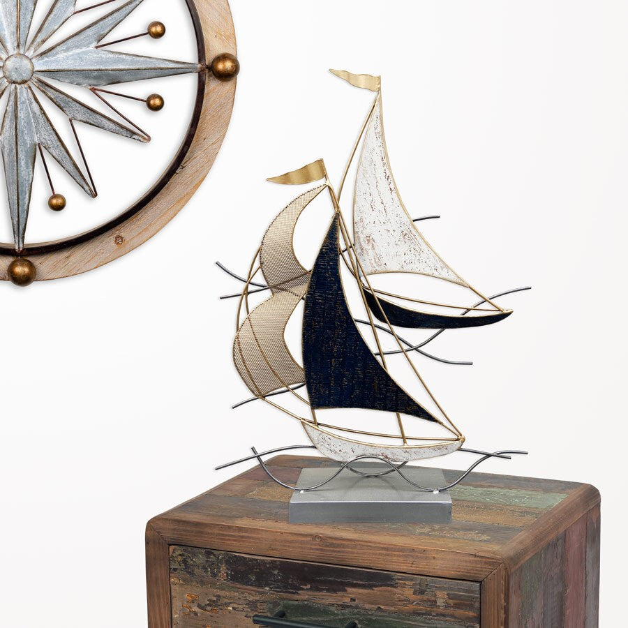 Abstract Sailboat Table Decor