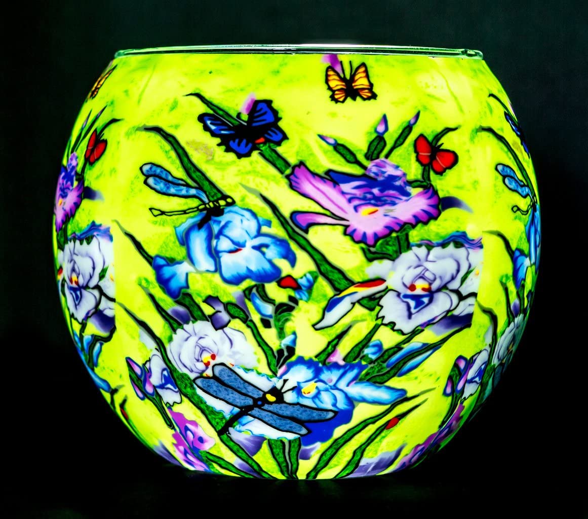 Glass Tealight Holder - Nature's Garden