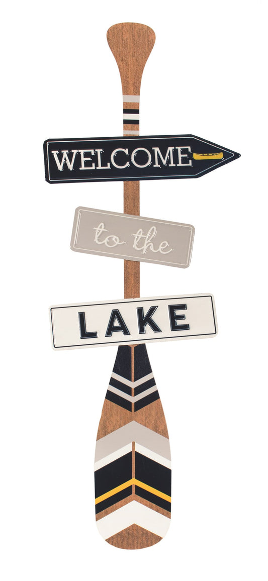 Welcome to the Lake Paddle Sign
