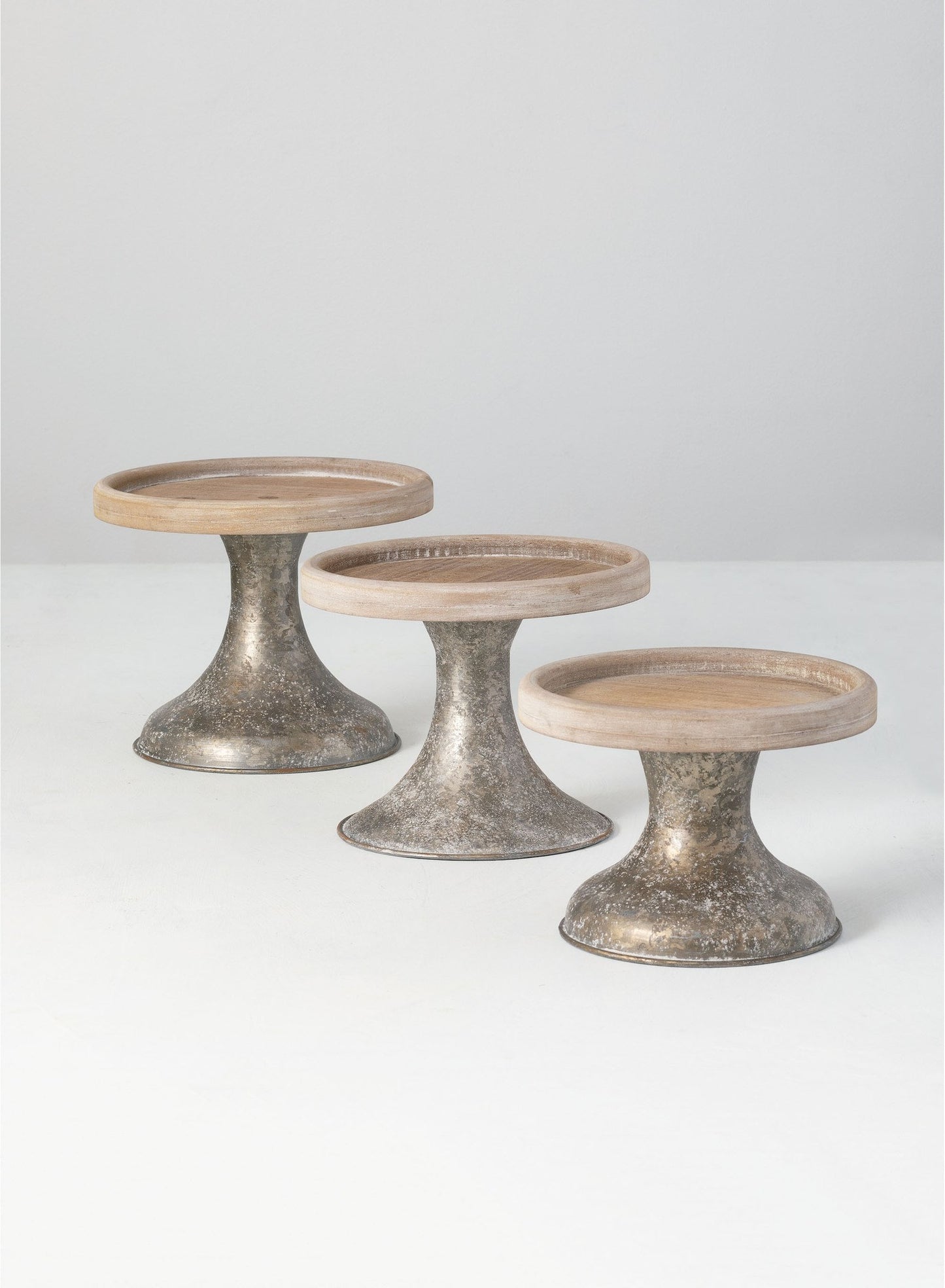 Metal and Wood Pedestal