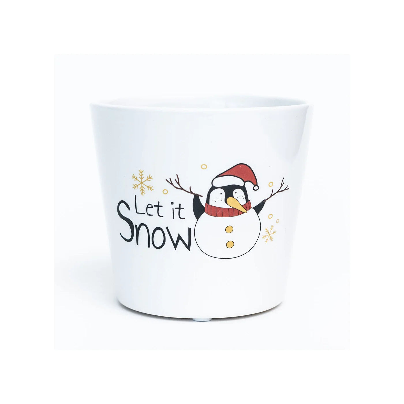 Let it Snow Penguin Snowman Dolomite Container