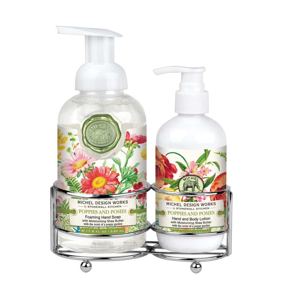 Michel Design Works Poppies and Posies Handcare Caddy