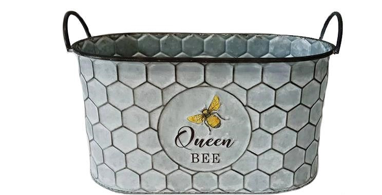 Large Decorative Metal Container