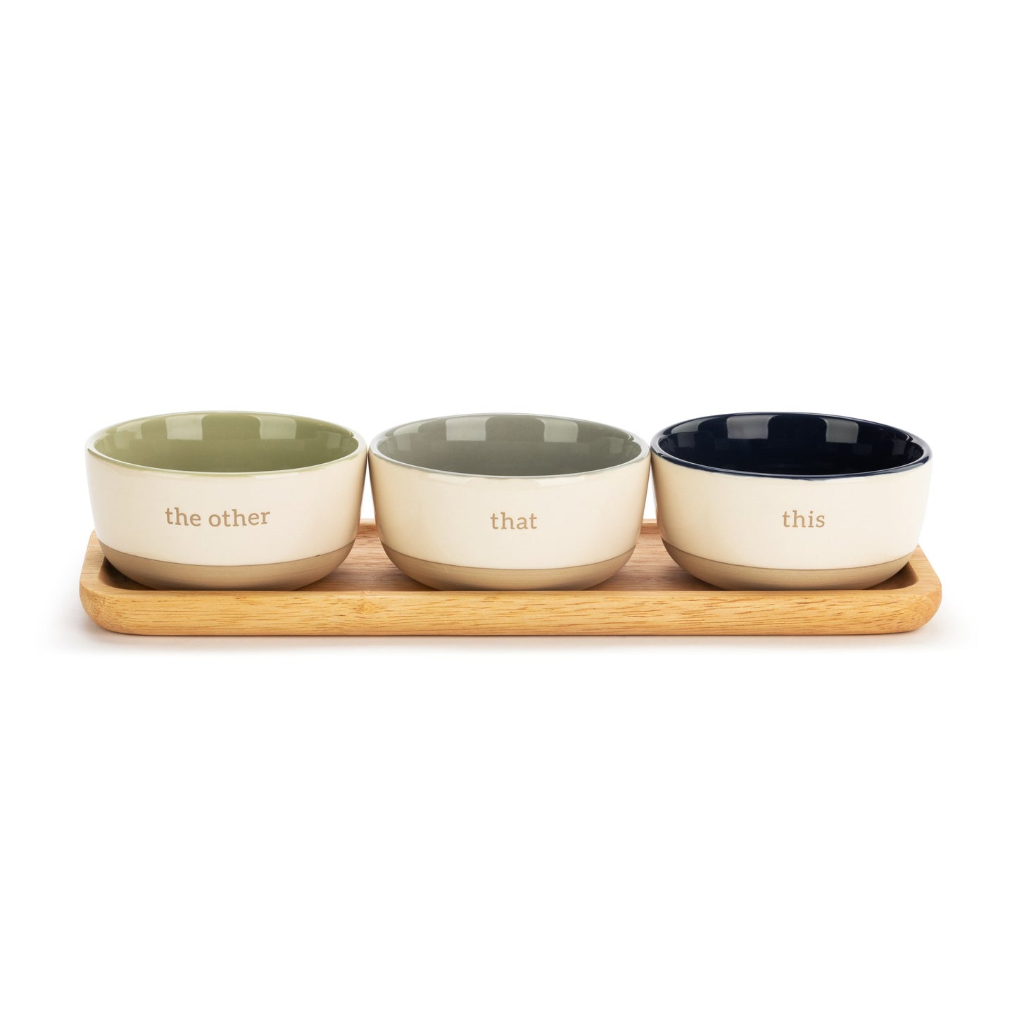 Serving Bowl Dip Set/Wood Tray