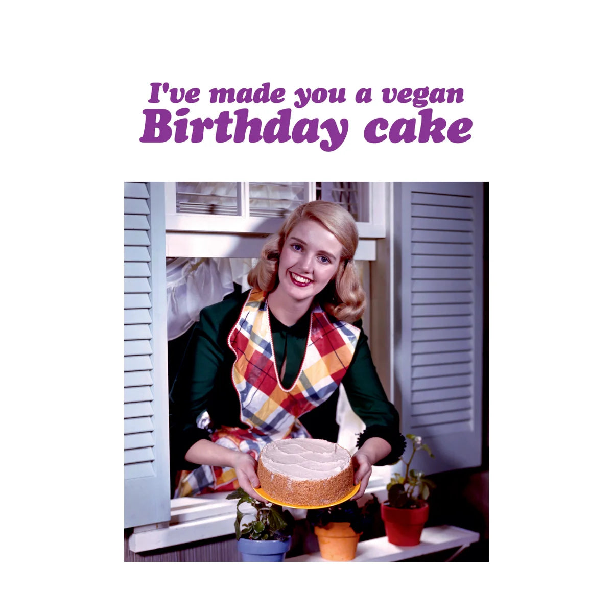 Vegan Cake Birthday Card