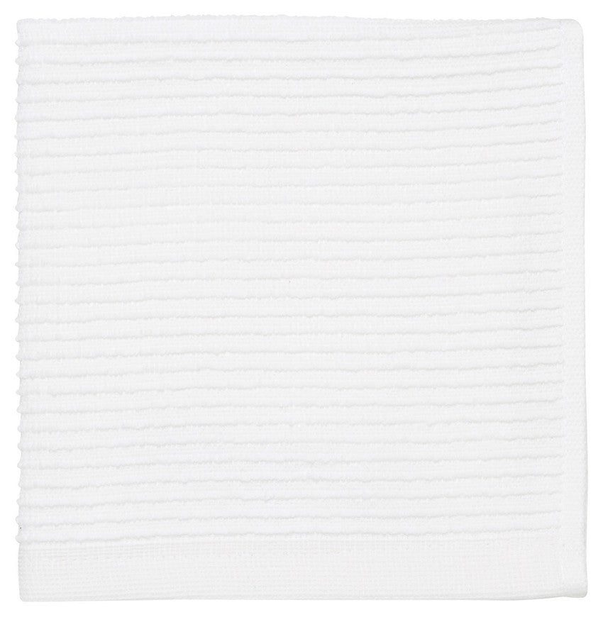 White Rippled Dishcloths- Set of 2