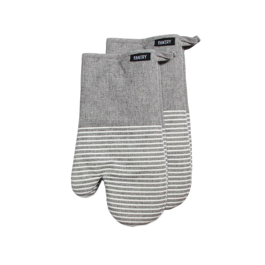 Chambray Essentials Oven Mitt s/2 - Grey