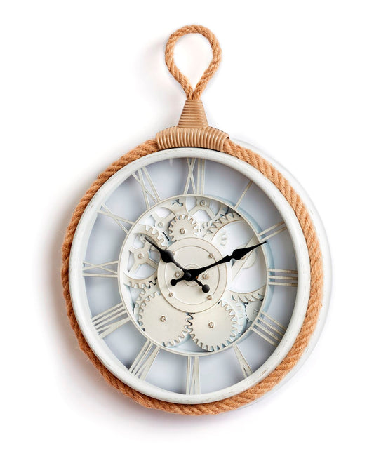 Glass and Hemp Rope Wall Clock **Pick Up Only**