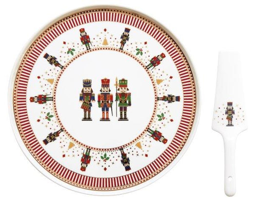Nutcracker Cake Plate with Server