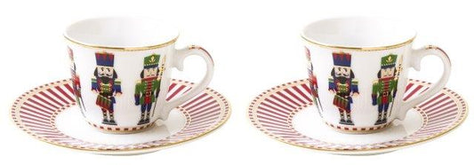 Nutcracker Cup and Saucer Set of 2