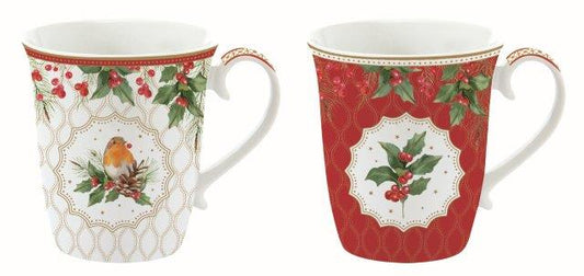 Christmas Berries Mug Set of 2