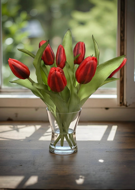 Fresh Touch Tulips - Red 12 inch - Joshua & Company