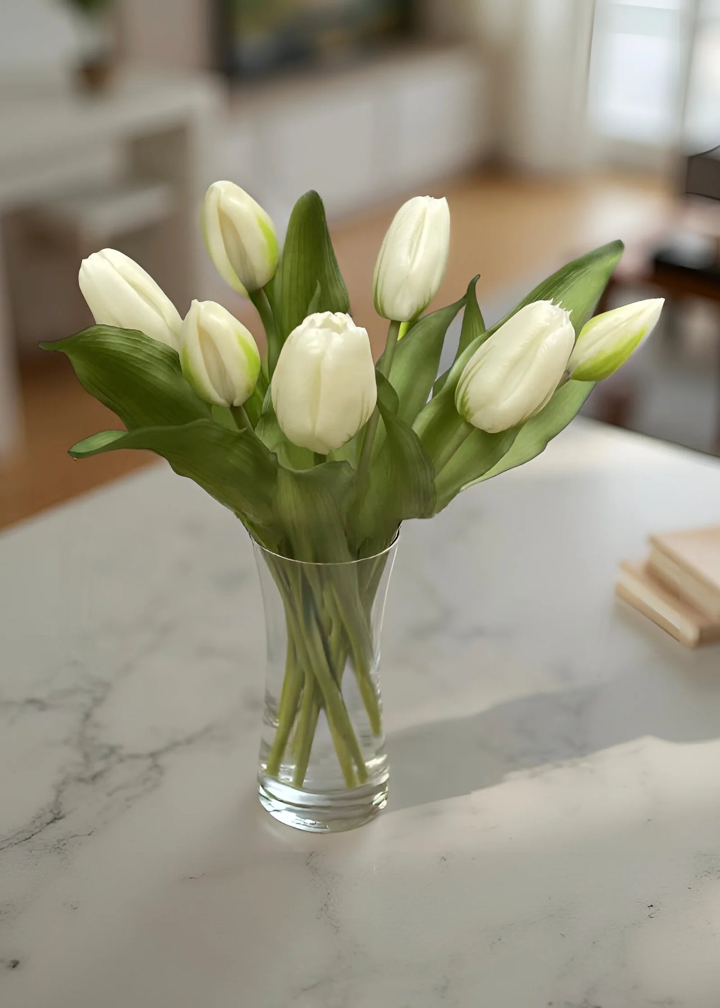 Fresh Touch Tulips - White 12 inch - Joshua & Company