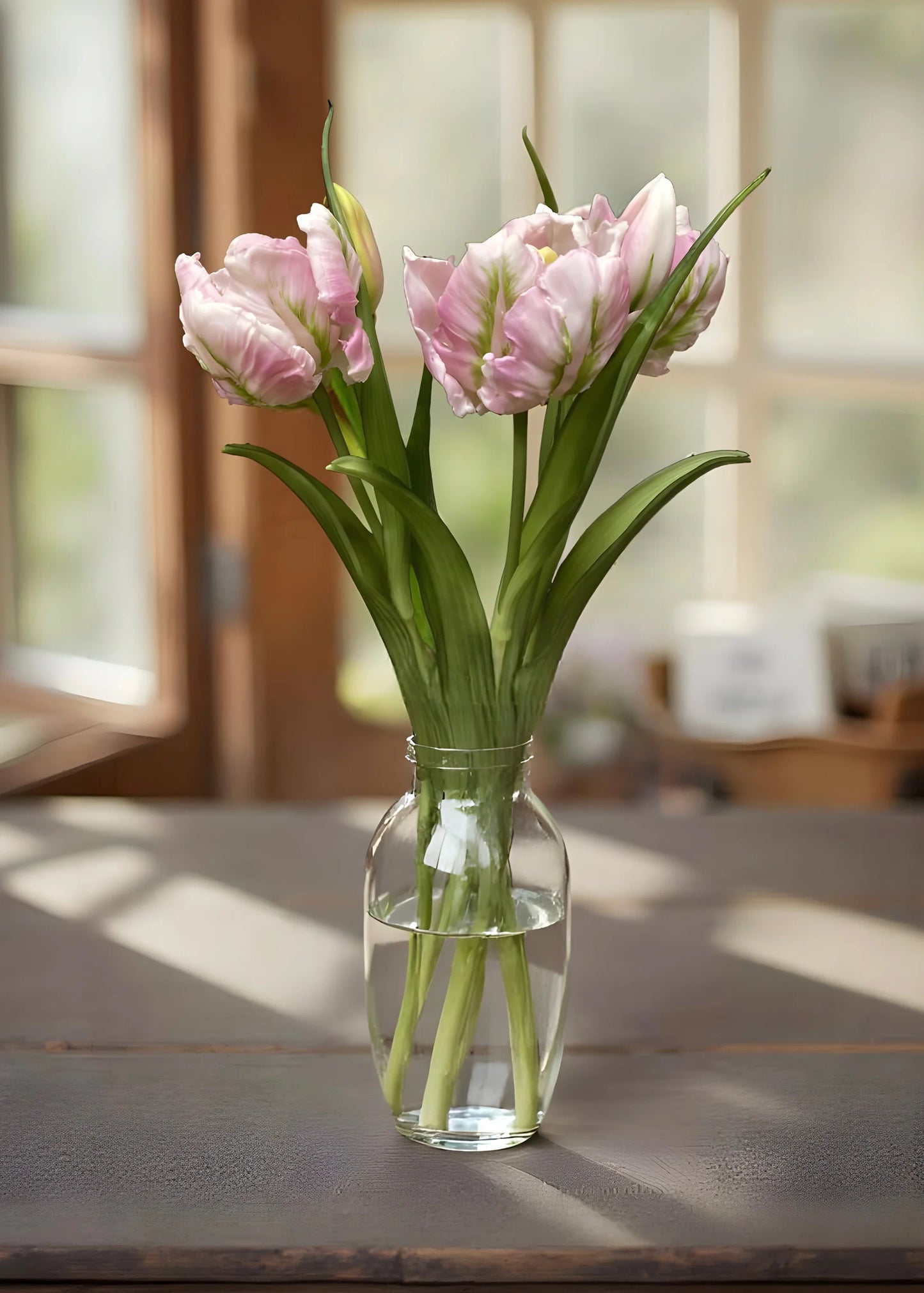 Fresh Touch Lavender and Green Parrot Tulip Bundle