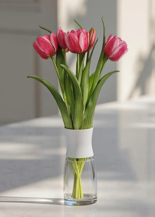 Fresh Touch Double Late Tulip Bundle - Cotton Candy