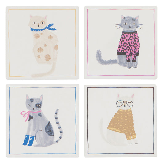 Soak Up Coasters - Feline Fine (s/4)