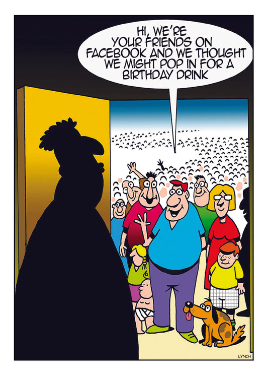 Birthday Card -  Facebook Friends Gen Hum