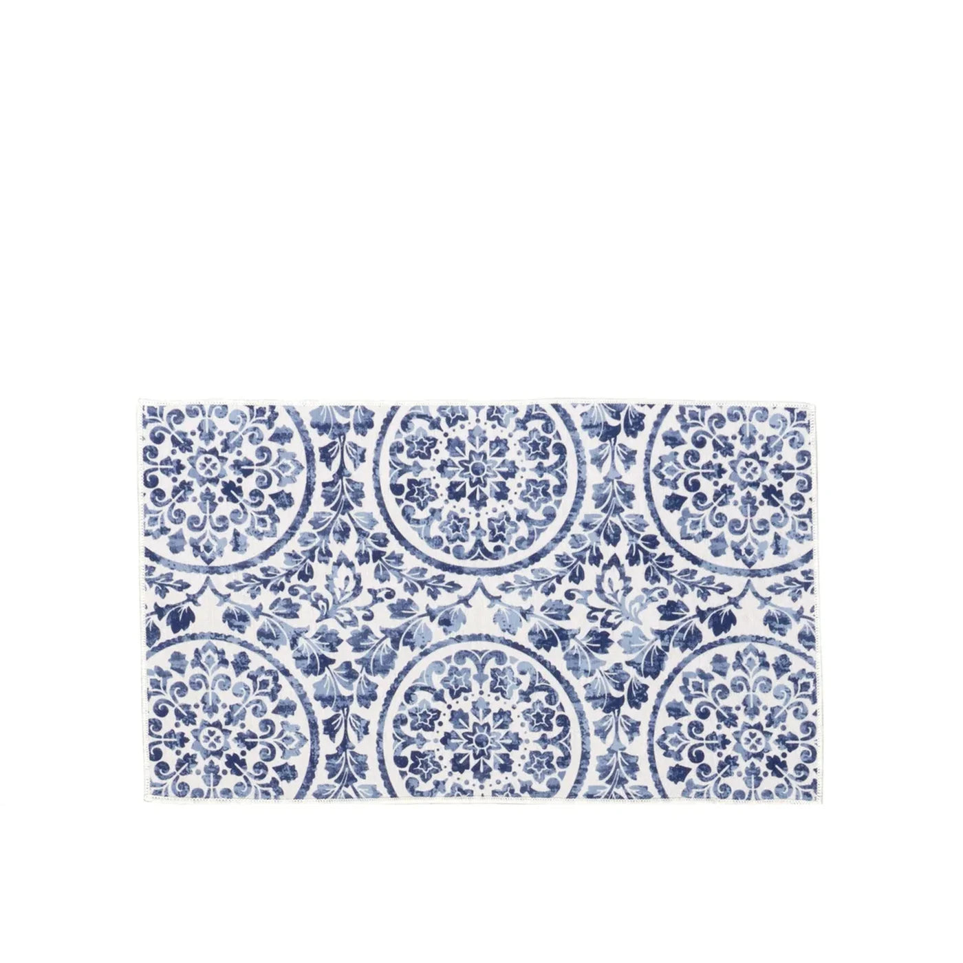 Blue Medallion Washable Accent Mat- Assorted Sizes