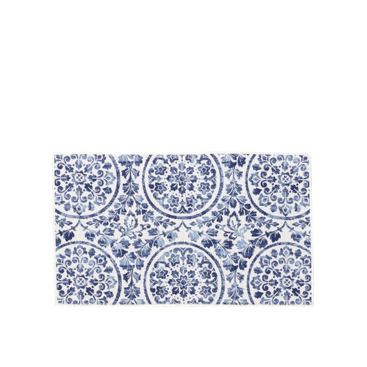 Blue Medallion Washable Accent Mat- Assorted Sizes