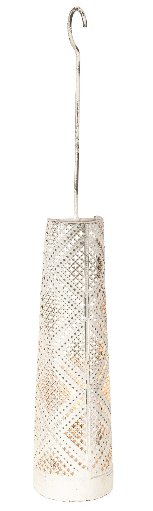 Hanging White LED Lantern - 18.5"