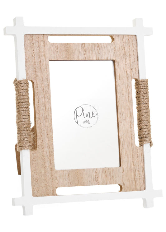 Natural and White Photo Frame