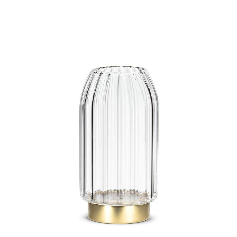 Medium Glass Panel LED Vase - Joshua & Company