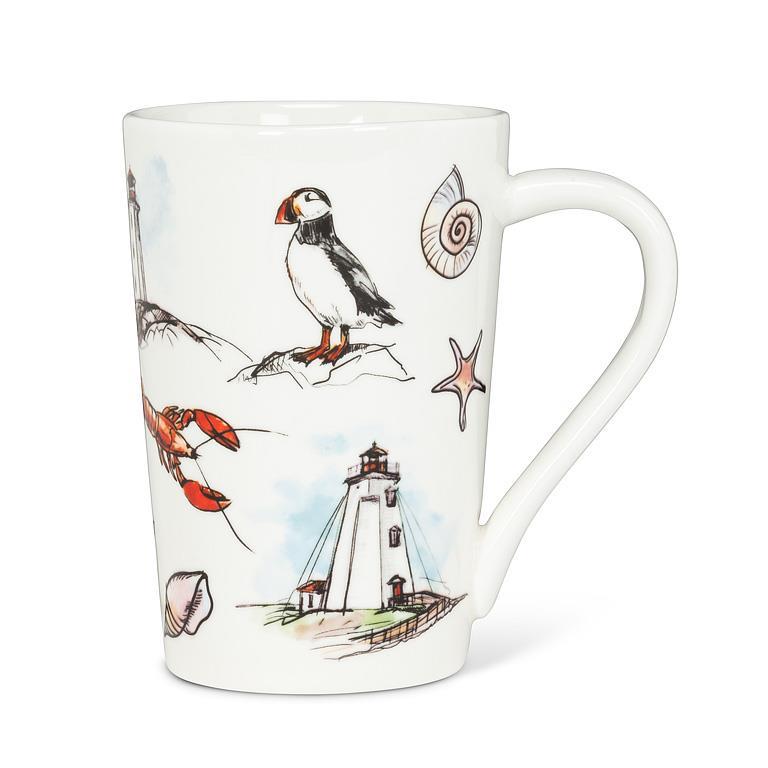 Lighthouse and Coastal Icons Mug