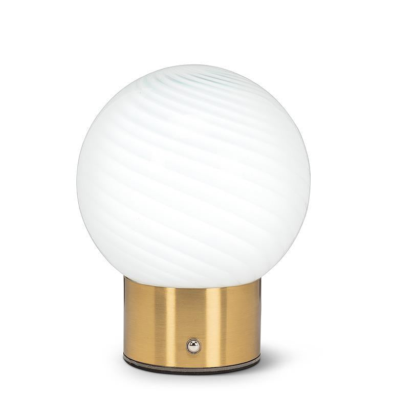 Swirl Glass Globe LED Light