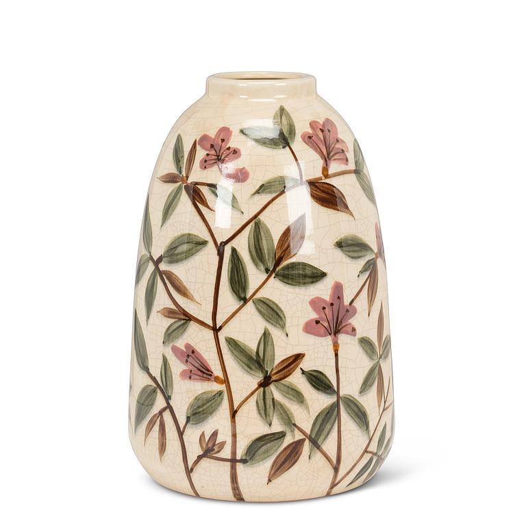 Pink Floral Tall Vase - Medium - Joshua & Company
