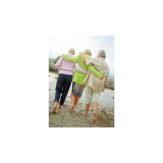 Women Walking On Beach Birthday Card