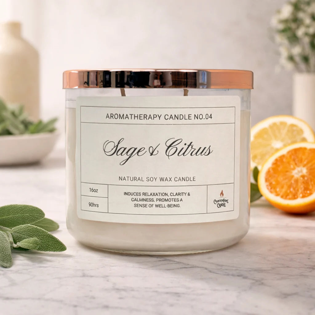 Two Wick Soy Candle - Sage and Citrus