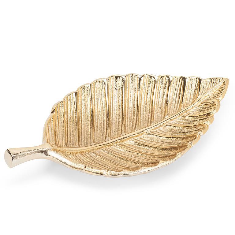 Shallow Gold Leaf Tray