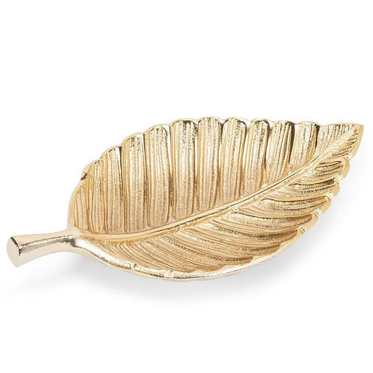 Shallow Gold Leaf Tray