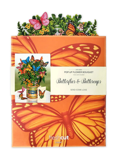 Popup Card - Butterflies and Buttercups