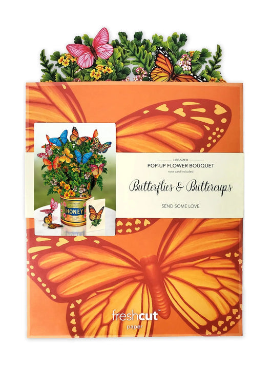 Popup Card - Butterflies and Buttercups